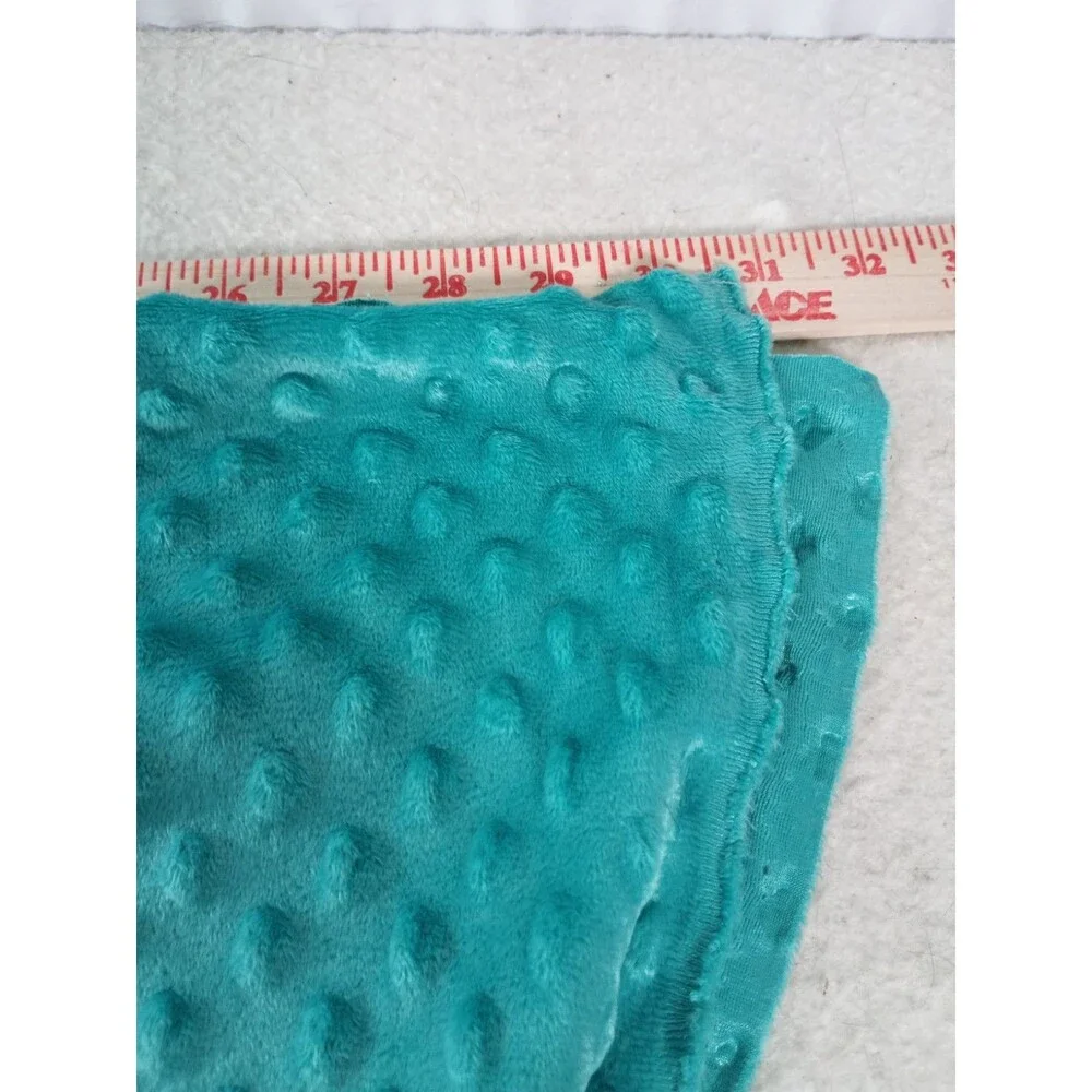 Turquoise Minky Dimple Dot Fabric 1 Yard x 60
